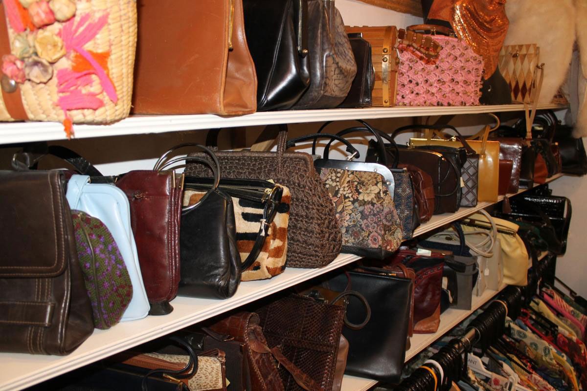 bags on shelf 